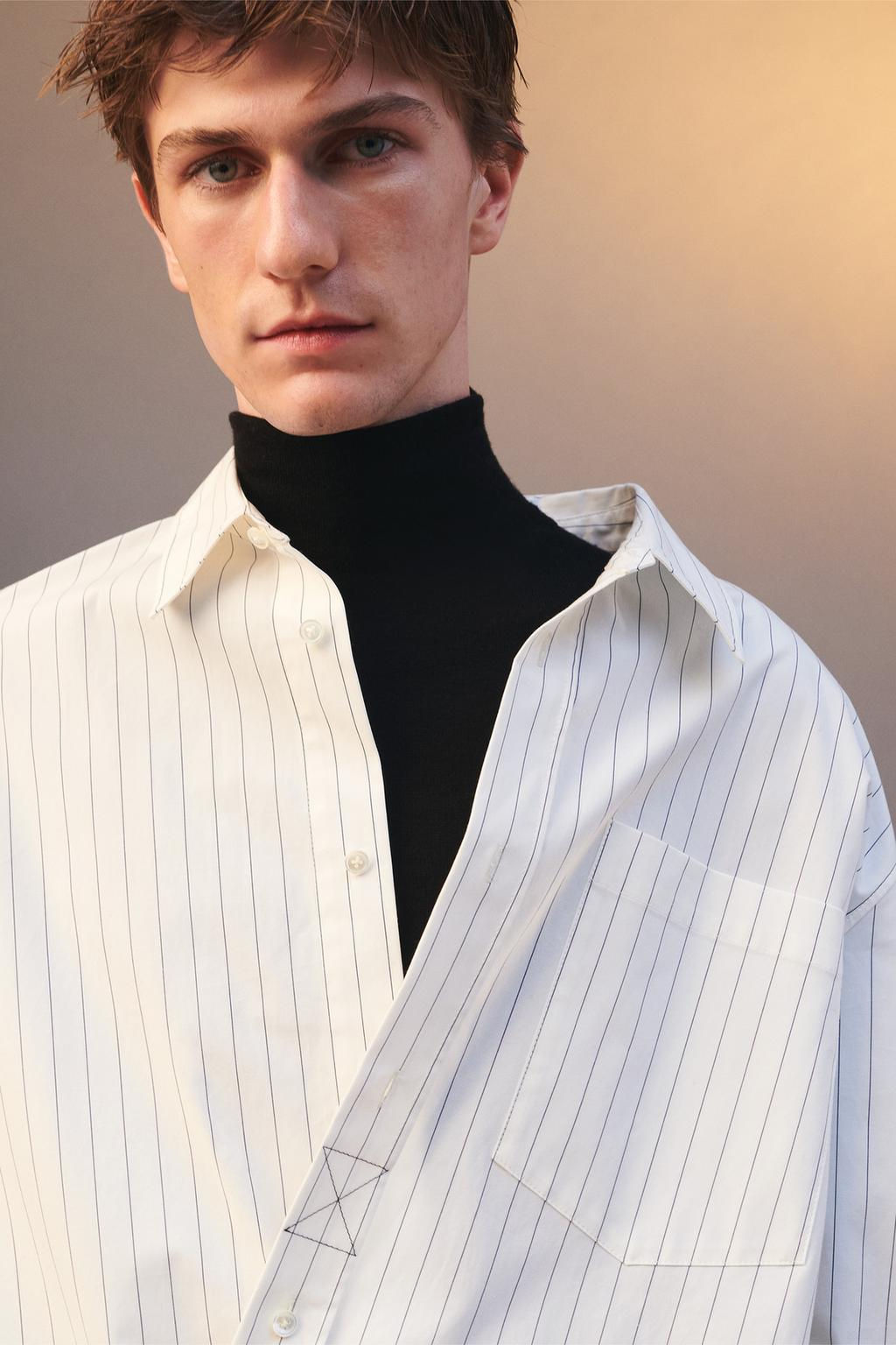 LIMITED EDITION CROSSED STRIPE SHIRT - Zara фото 5