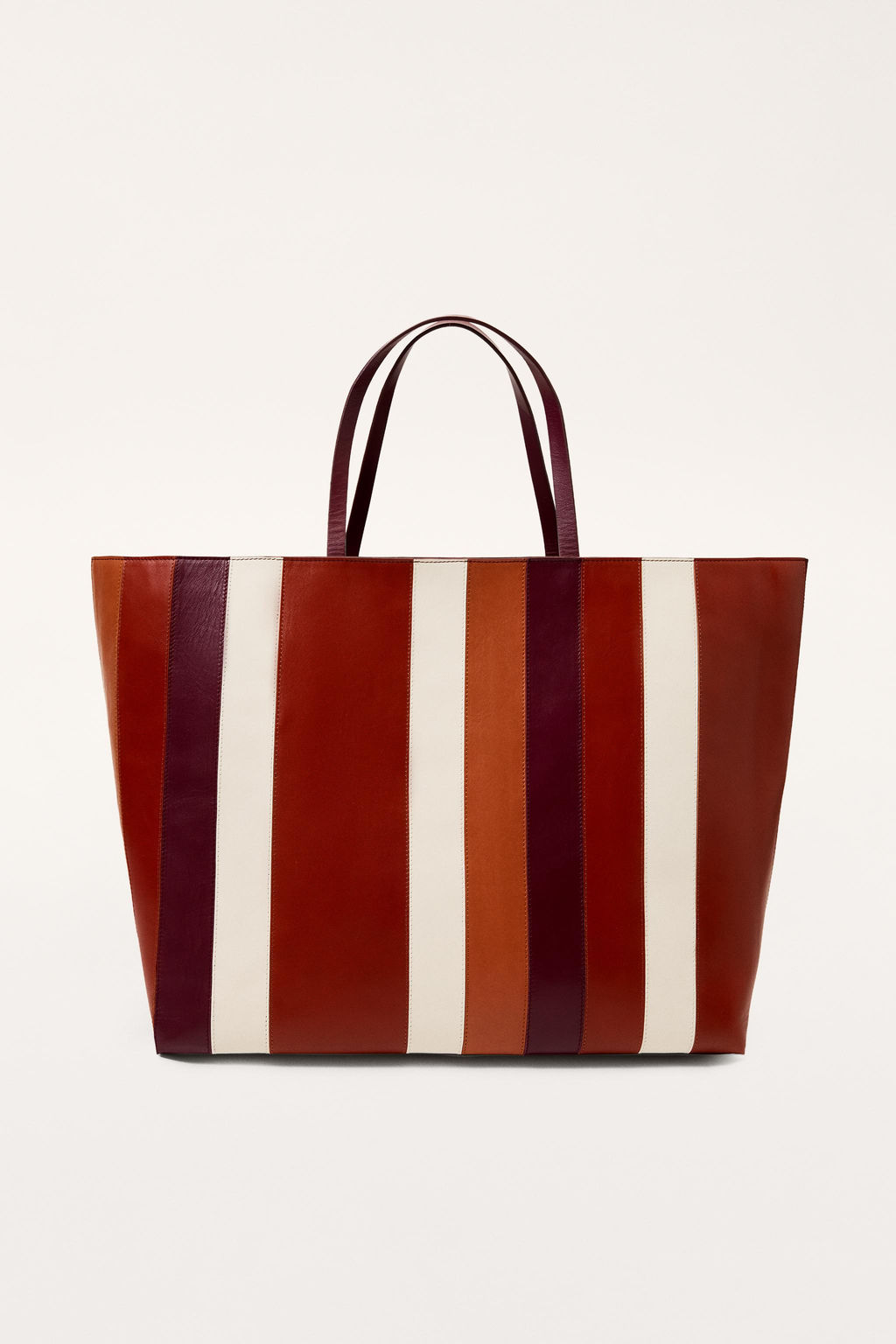 LEATHER STRIPE MAXI SHOPPER LIMITED EDITION - Zara фото 5