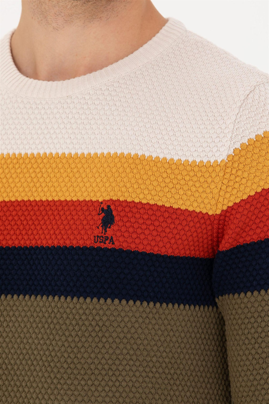 Мужской свитер цвета хаки Неожиданная скидка в корзине - U.s. polo assn фото 7