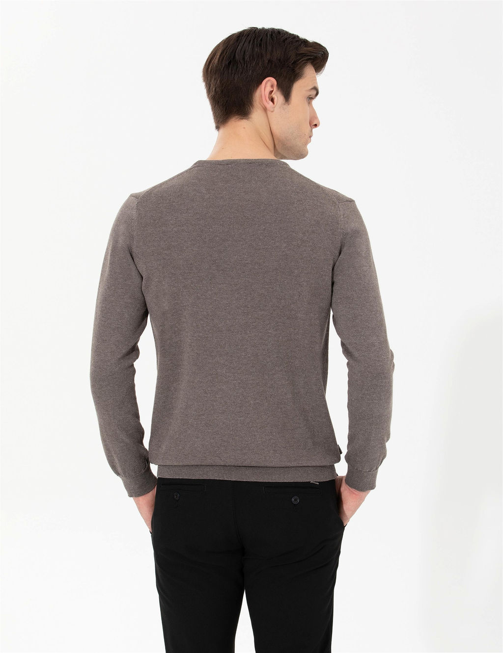 Vizon Slim Fit Bisiklet Yaka Basic Triko Kazak - Pierre cardin фото 5