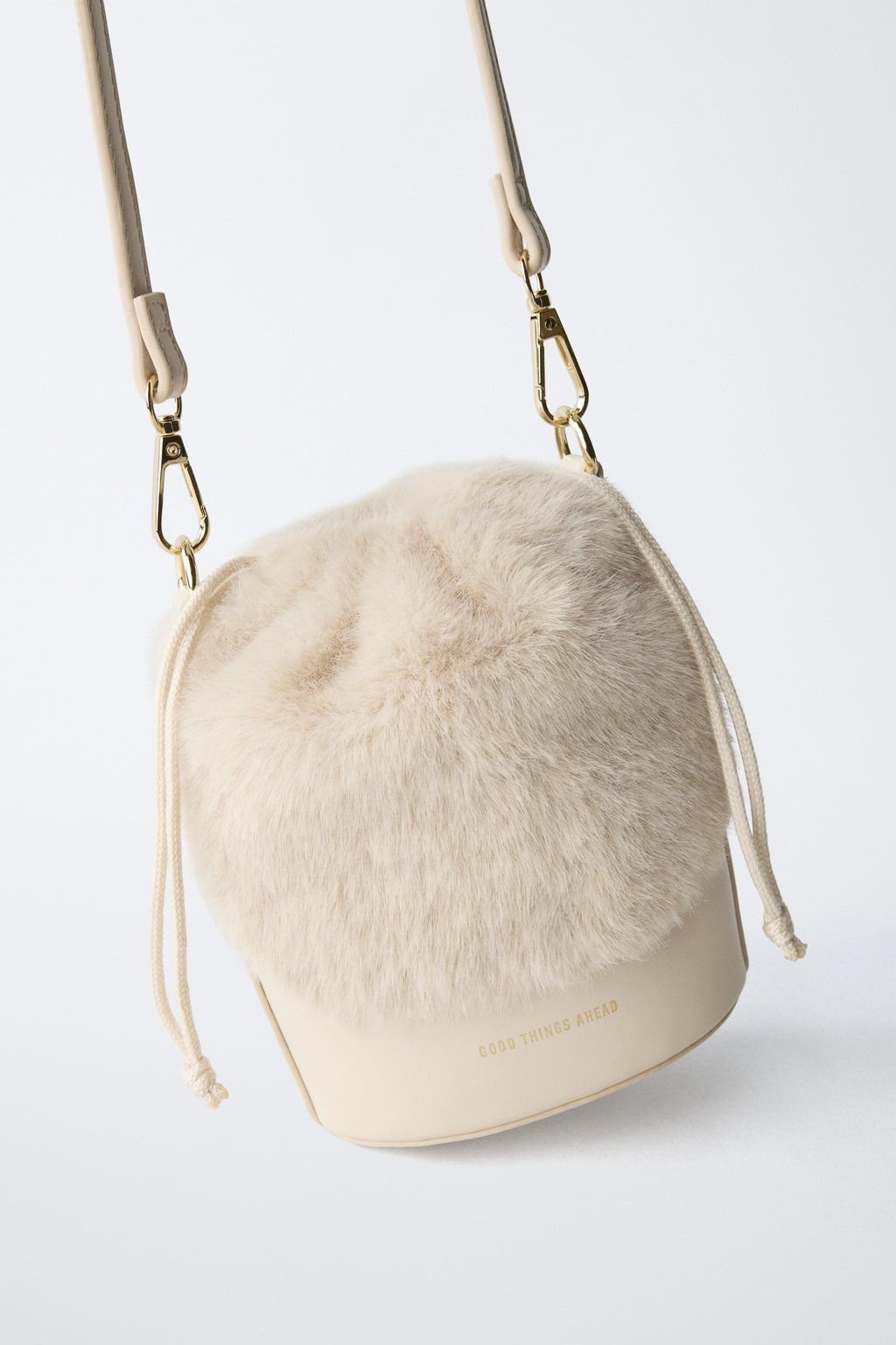 FAUX SHEARLING BUCKET BAG - Zara фото 4