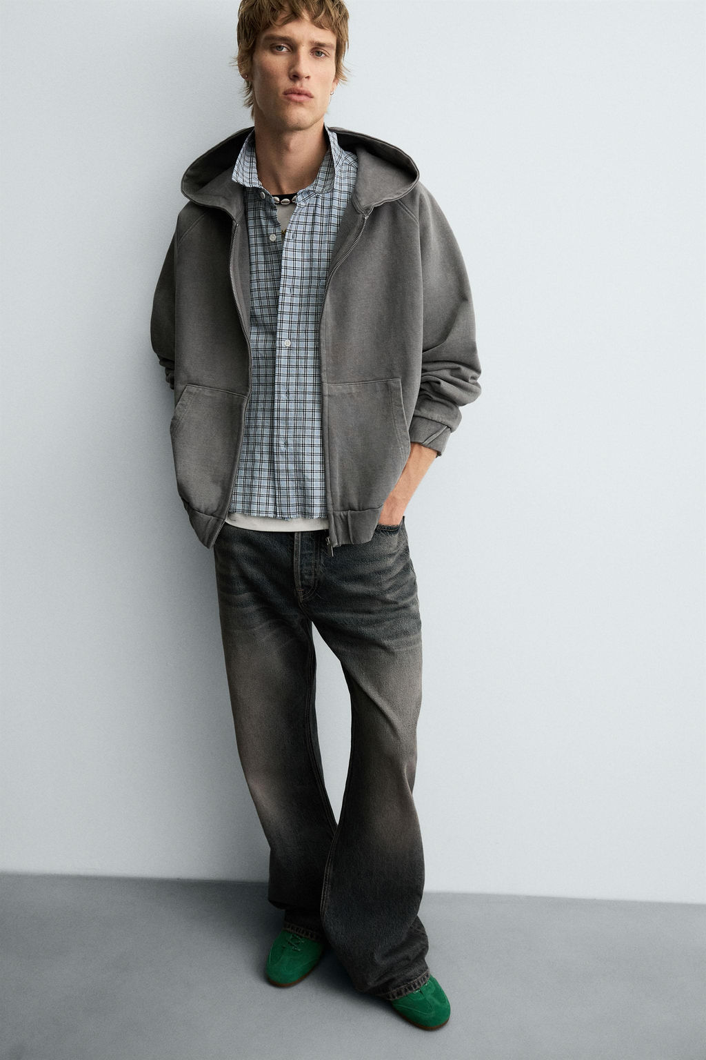 BOXY FIT HOODIE SWEATSHIRT - Zara фото 7