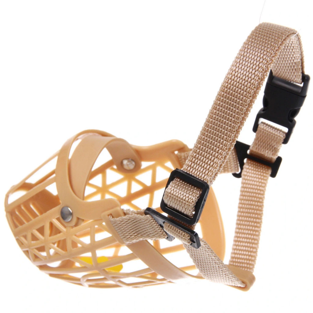 Цена за 2 шт. Намордник гуманный из гибкого пластика "Мой Бро", цвет светло - бежевый, №4 (лейбл)