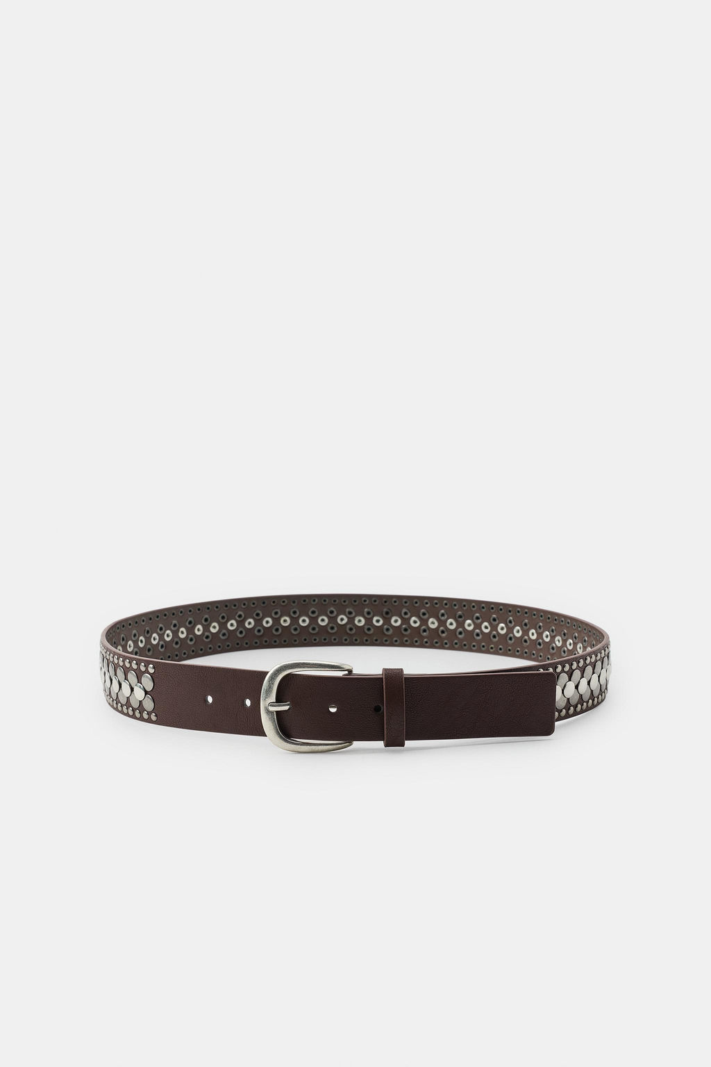 CINTUR?N EFECTO PIEL TACHAS / Marr?n - Zara фото 3