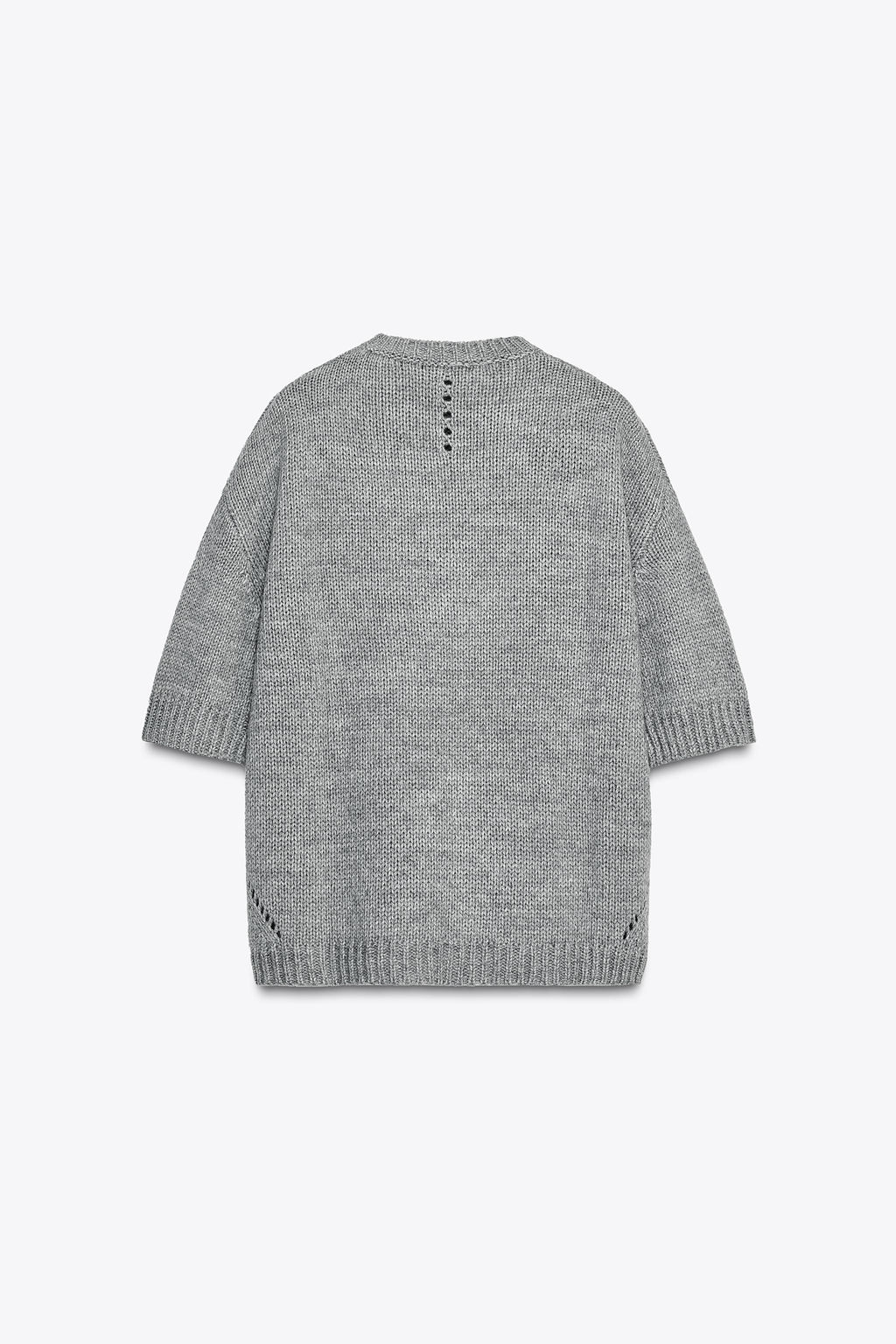 OVERSIZED KNIT SHORT SLEEVE SWEATER - Zara фото 6