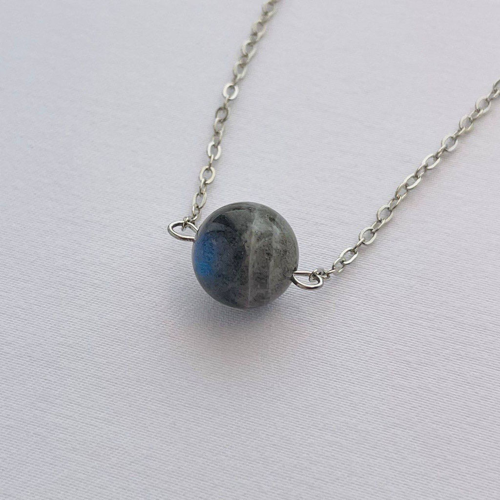 Кулон на цепочке из Лабрадора 38 см +