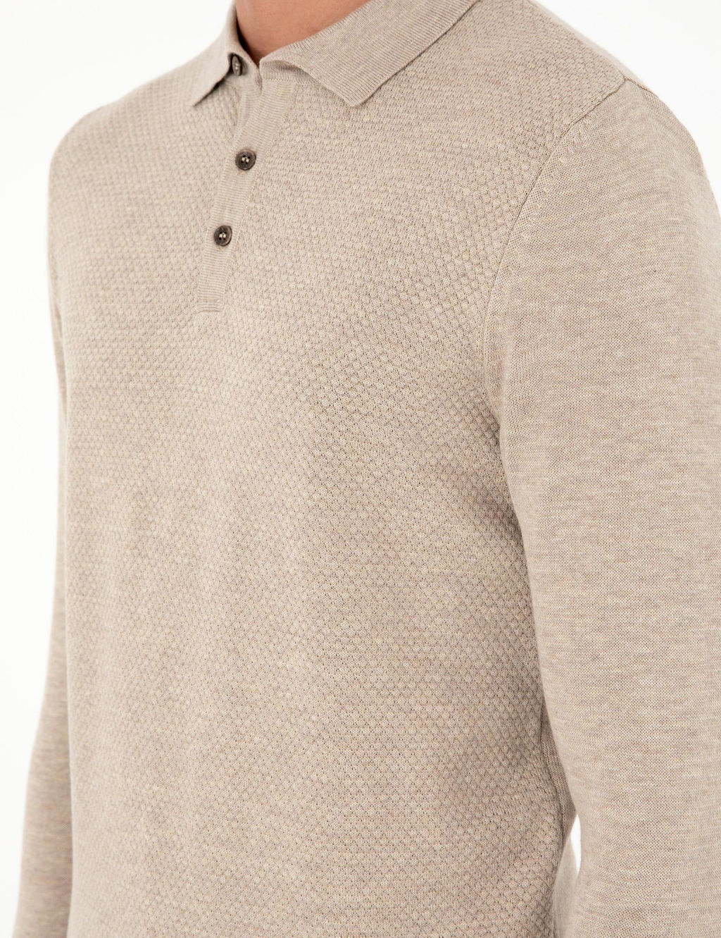 Kum Melanj Slim Fit D__meli Polo Yaka Triko Kazak - Pierre cardin фото 7