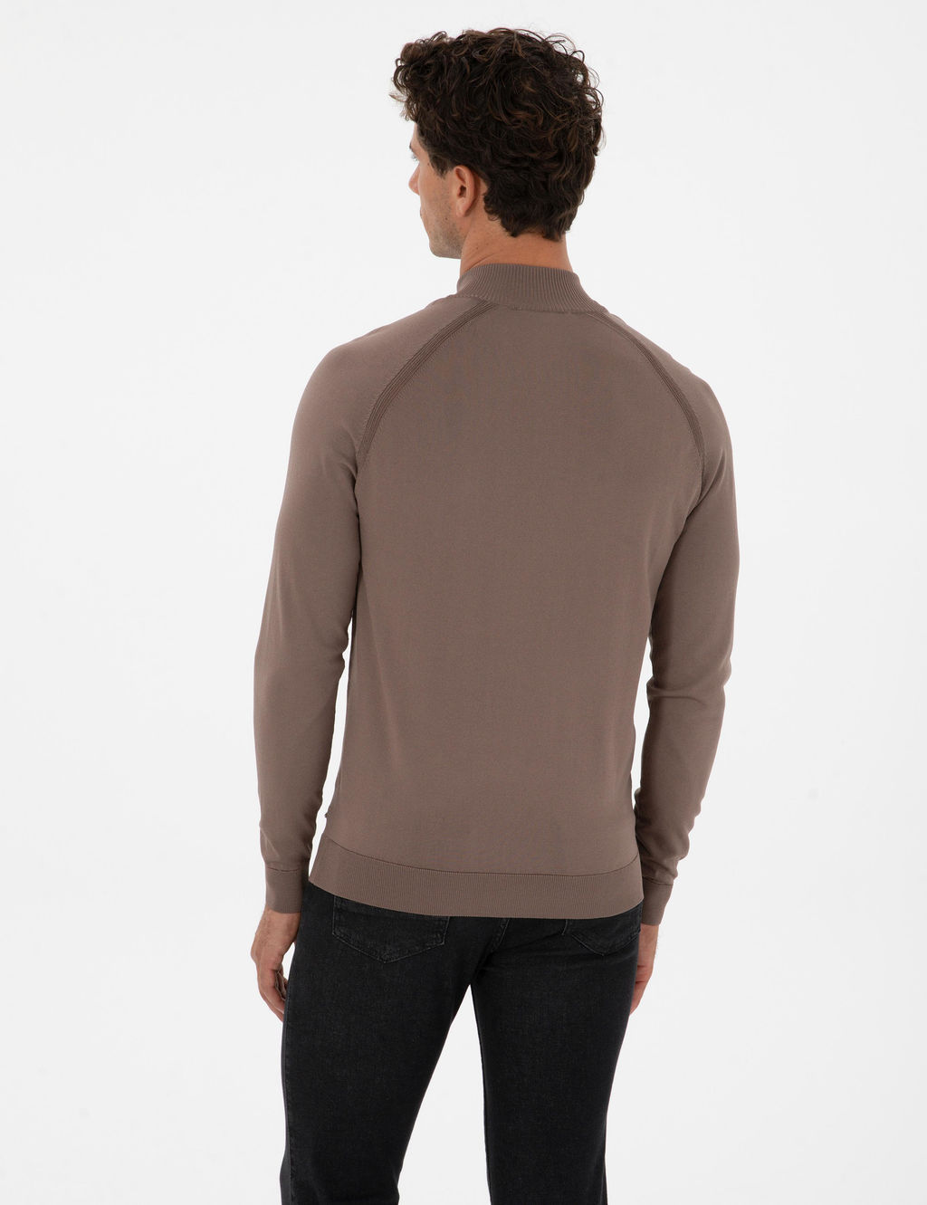 Vizon Slim Fit Dik Yaka Fermuarl_ Triko Kazak - Pierre cardin фото 5