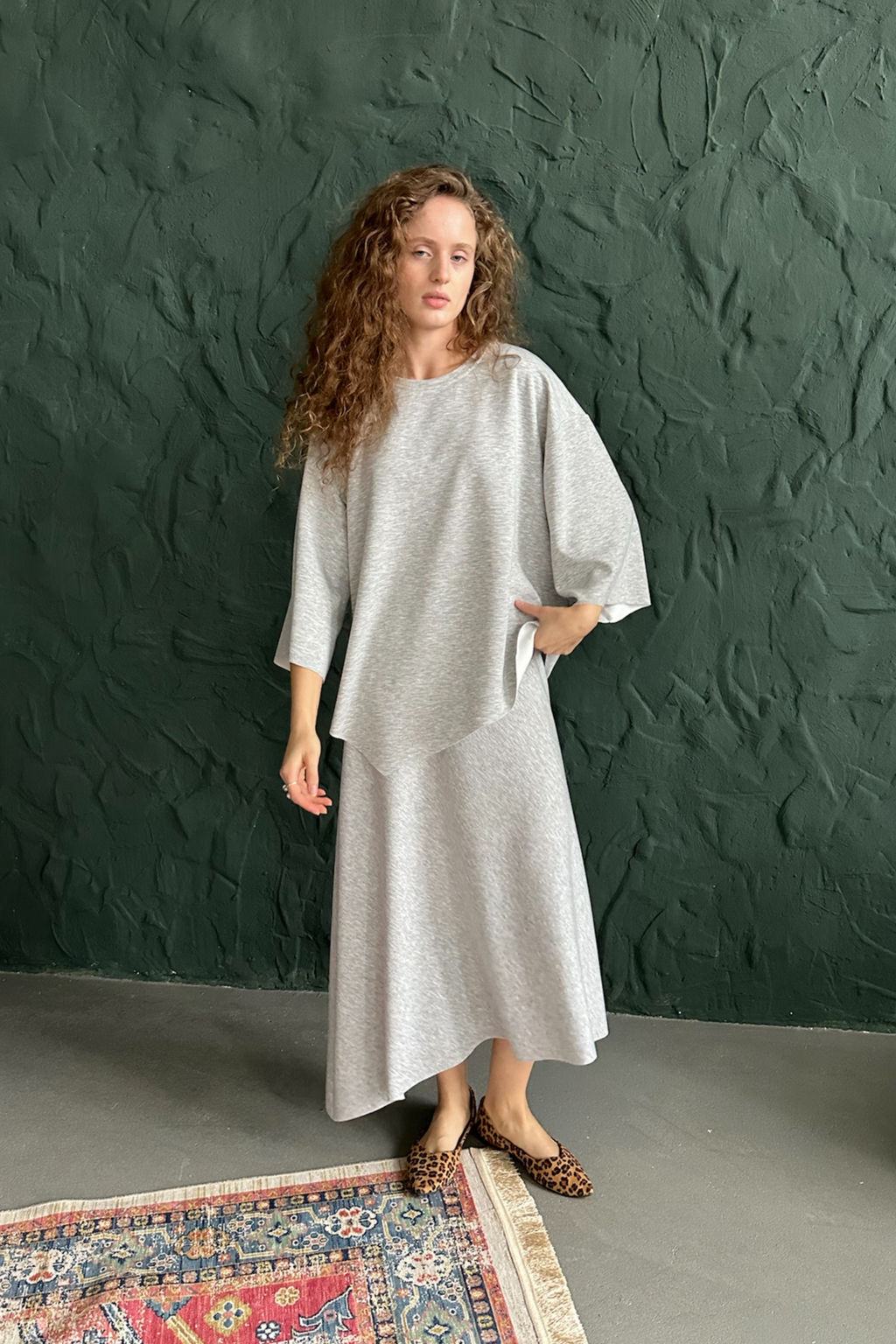 Юбка женская ASY106/01/Серый меланж