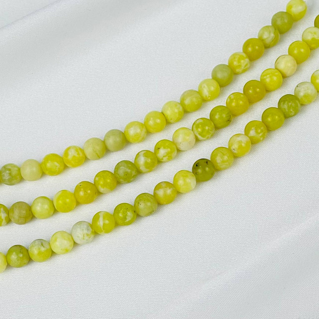 Бусины для украшений из Офикальцита (58 бусин) 38 см