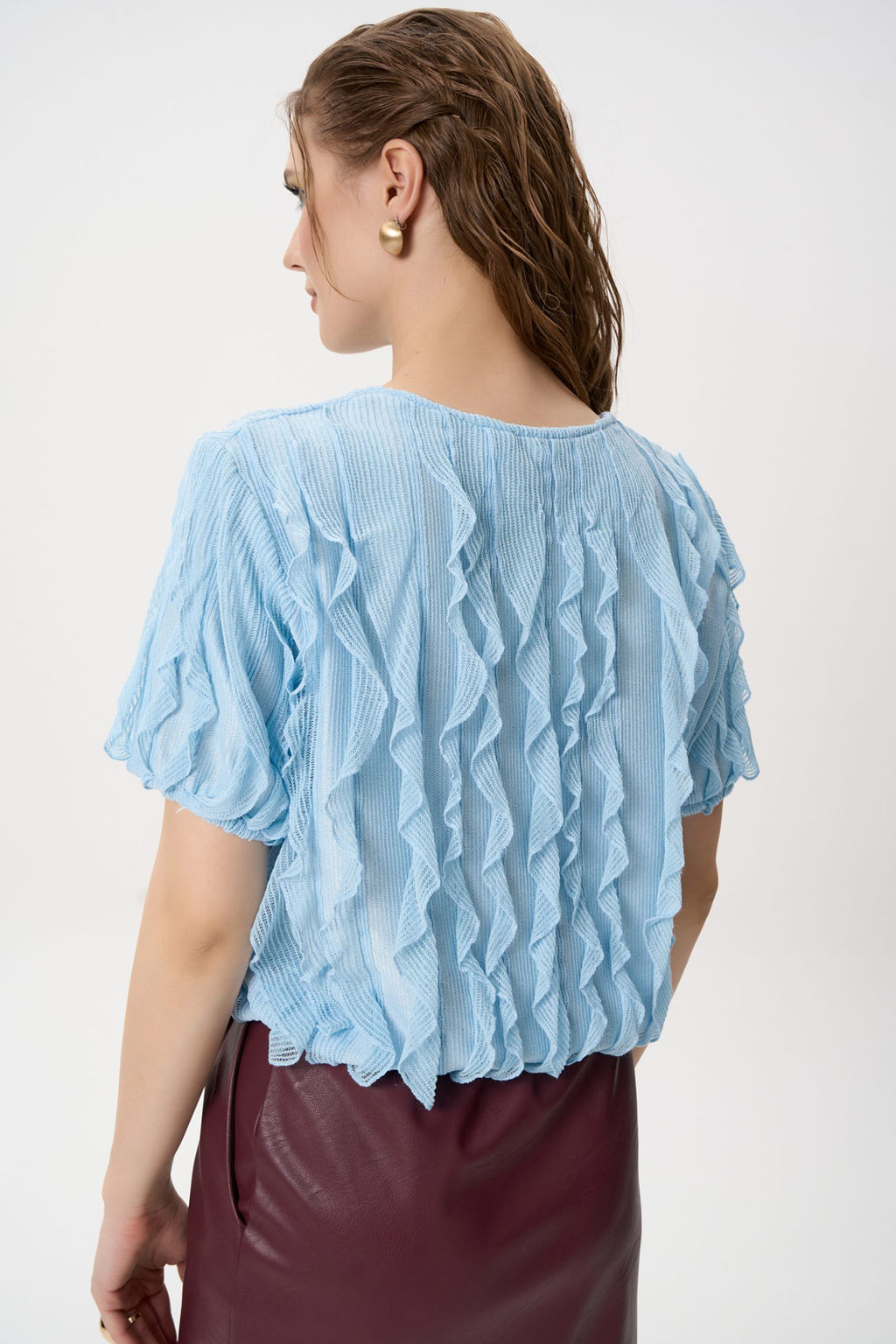 Блузка Лили (голубой) - Эльза фото 12