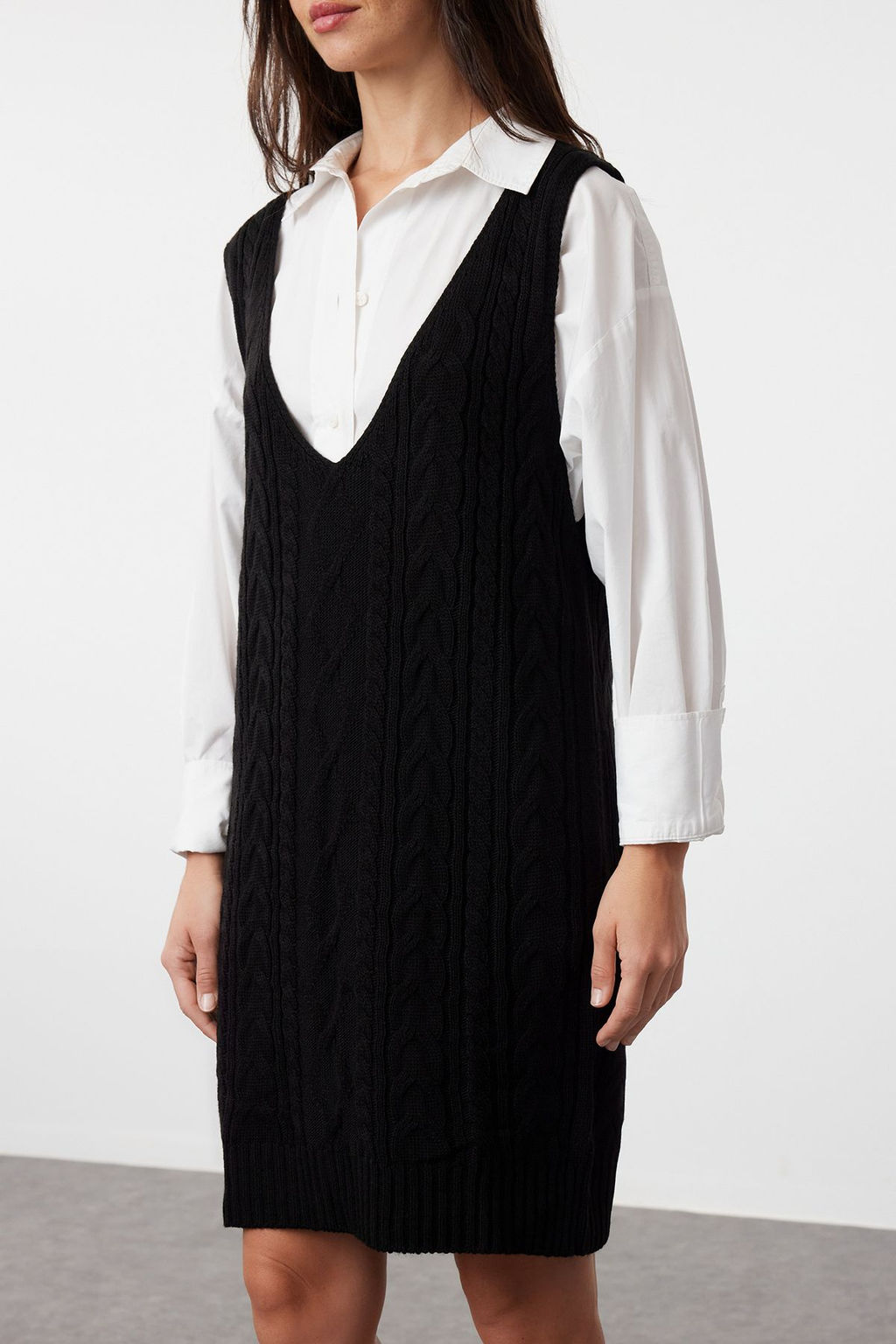 TRENDYOLMILLA Tas Mini Triko Sac Orgulu Jile Elbise TWOAW24EL00097  фото 18