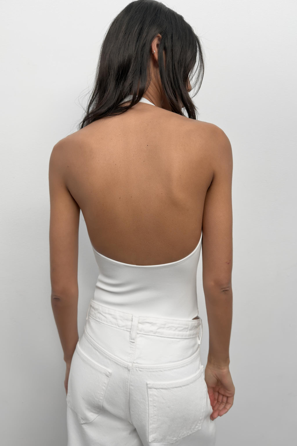 BODY HALTER PUNTO STRETCH / Blanco - Zara фото 4