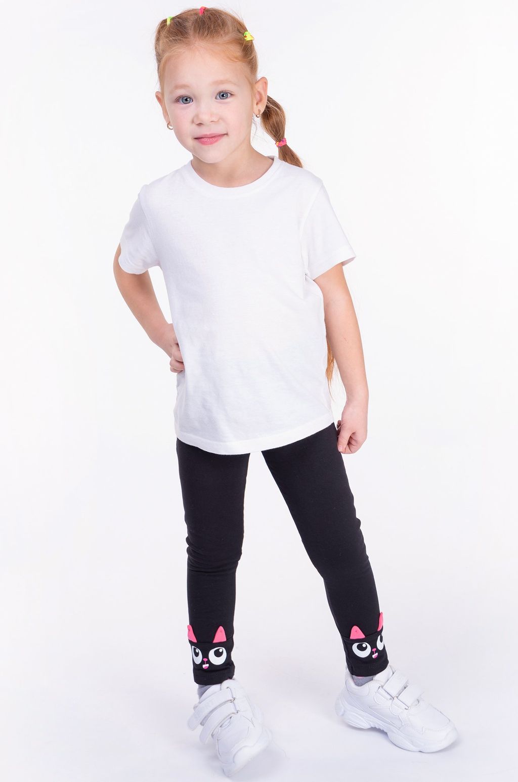 Лосины из футера двухнитки с начесом для девочки Bonito  фото 27