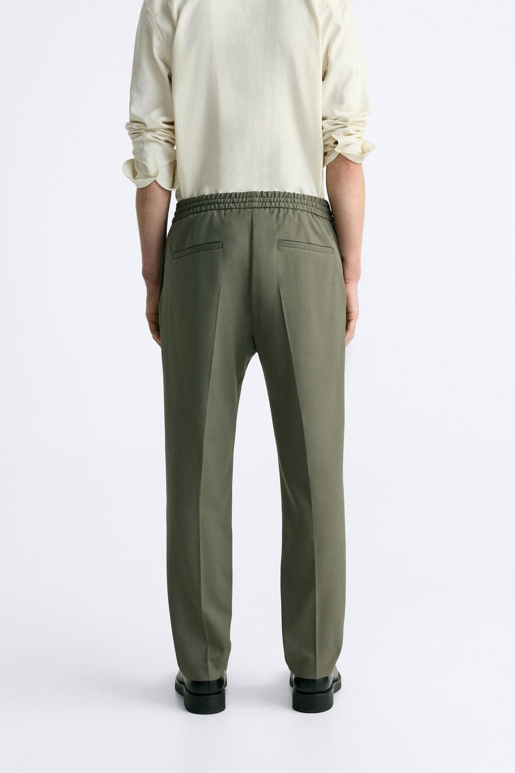 COMFORT FIT JOGGER WAIST TROUSERS - Zara фото 30