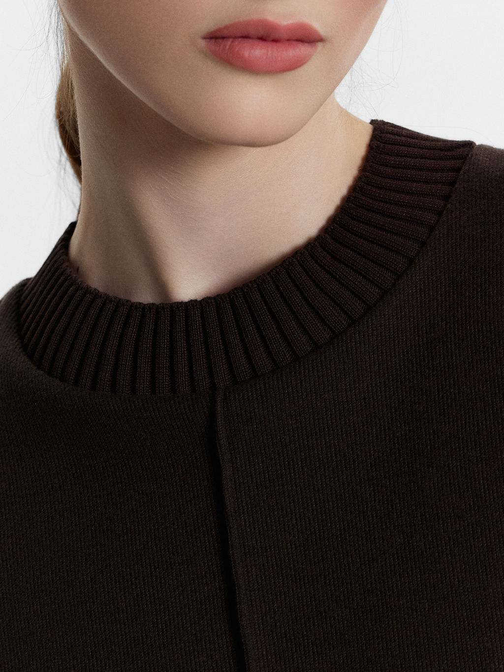 Платье женское коричневое шоко 152660