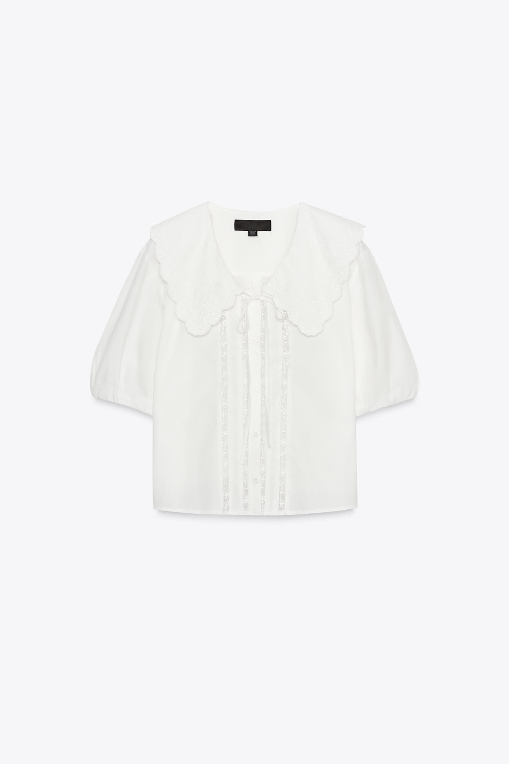 EMBROIDERED PETER PAN COLLAR SHIRT - Zara фото 14