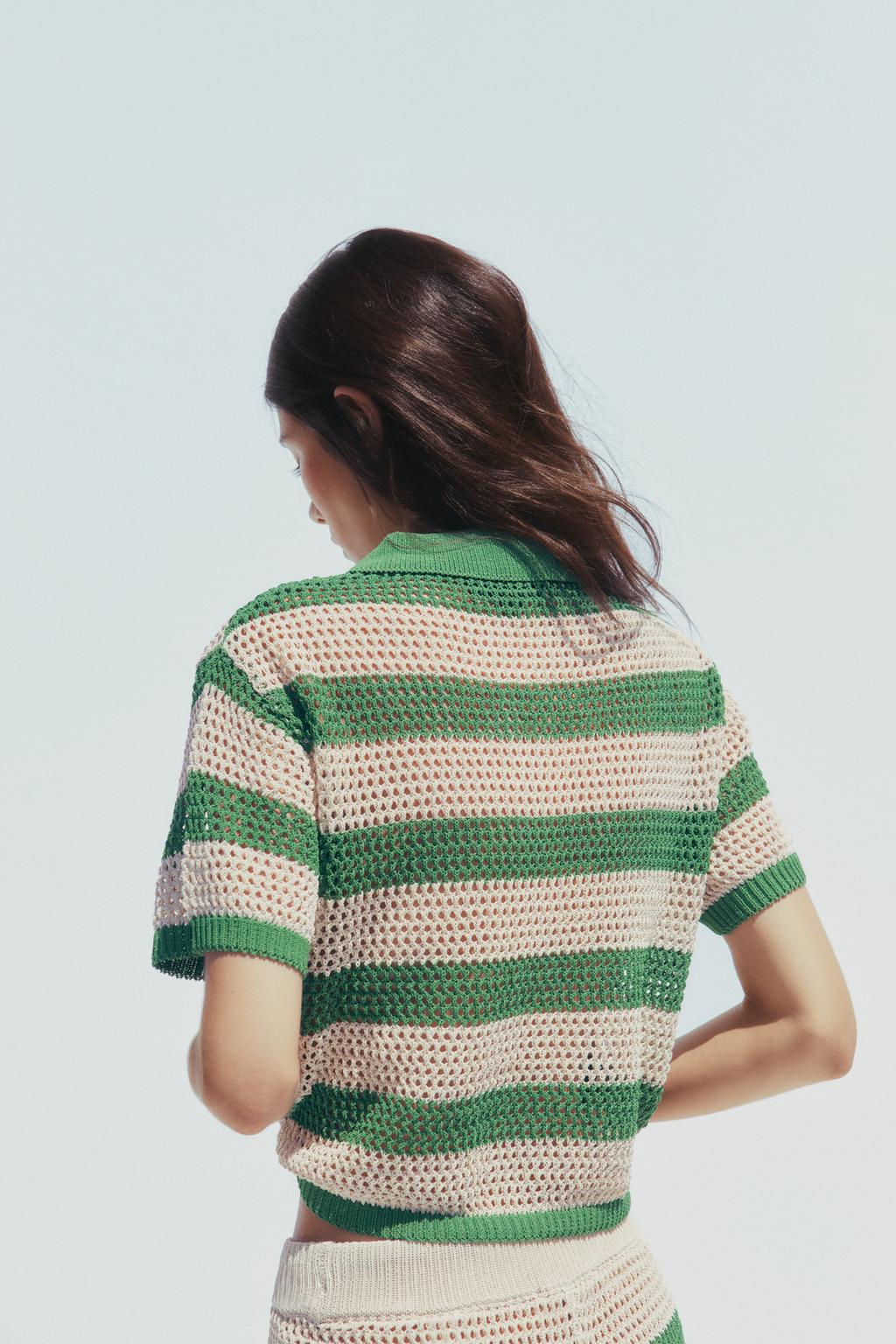 KNITTED POLO CARDIGAN - Zara фото 4