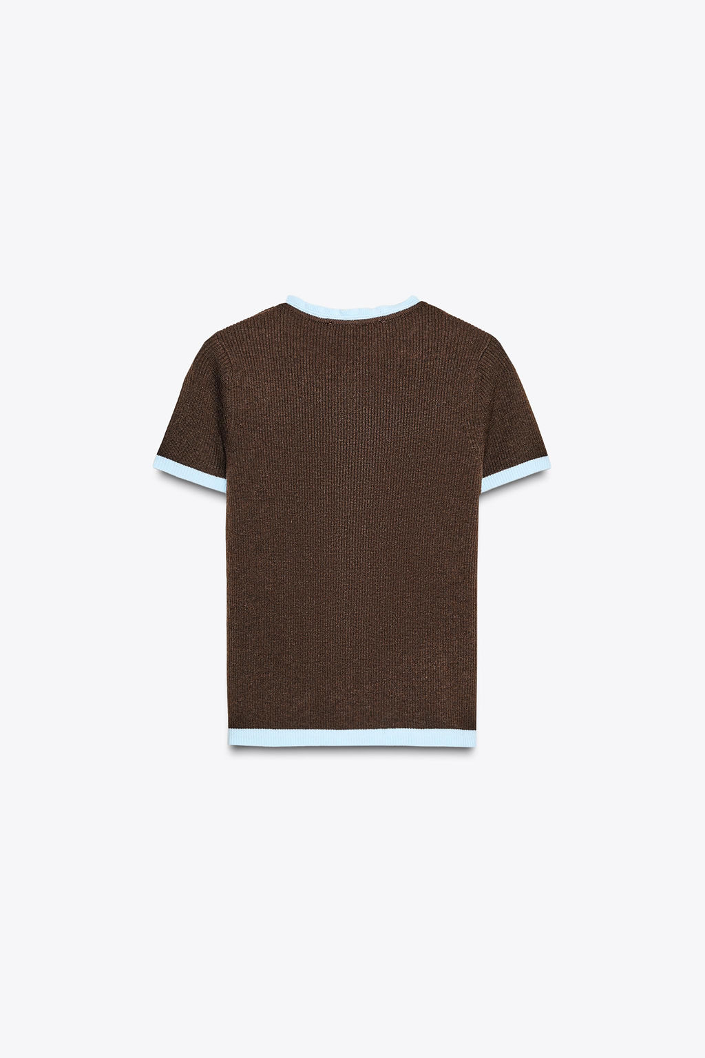 SHORT SLEEVE CONTRAST KNIT CARDIGAN - Zara фото 6