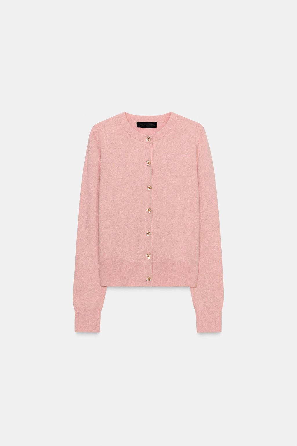CARDIGAN WITH FLORAL BUTTONS - Zara фото 5