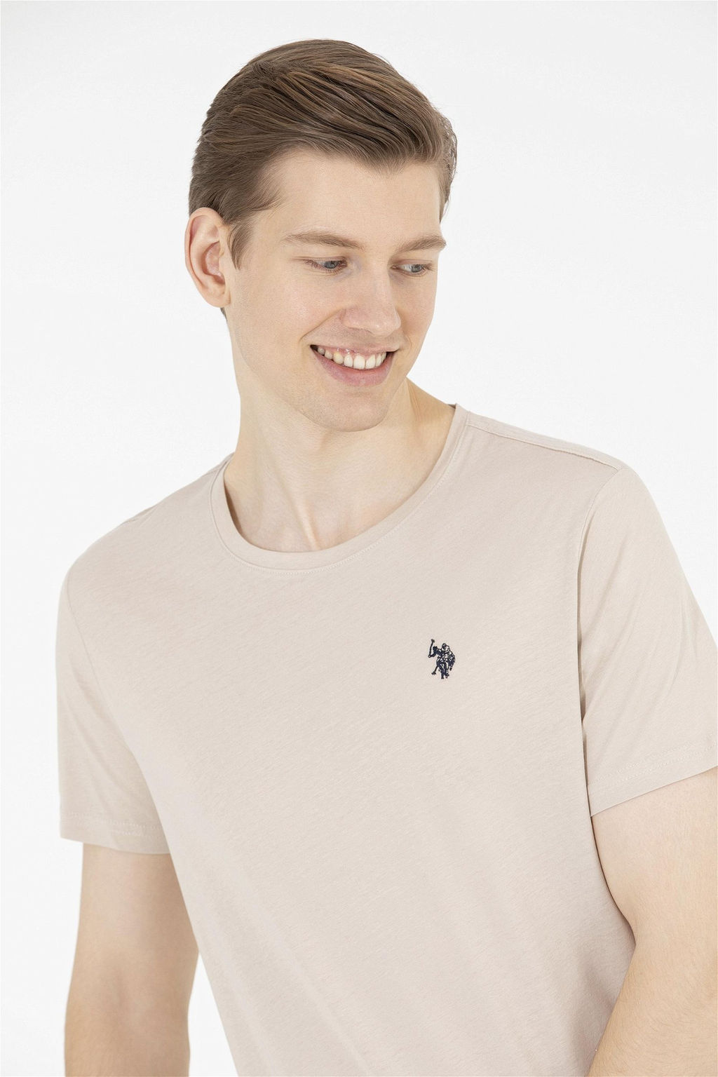 U. S. Polo Assn Мужская базовая футболка с круглым вырезом Stone - U.s. polo assn фото 9