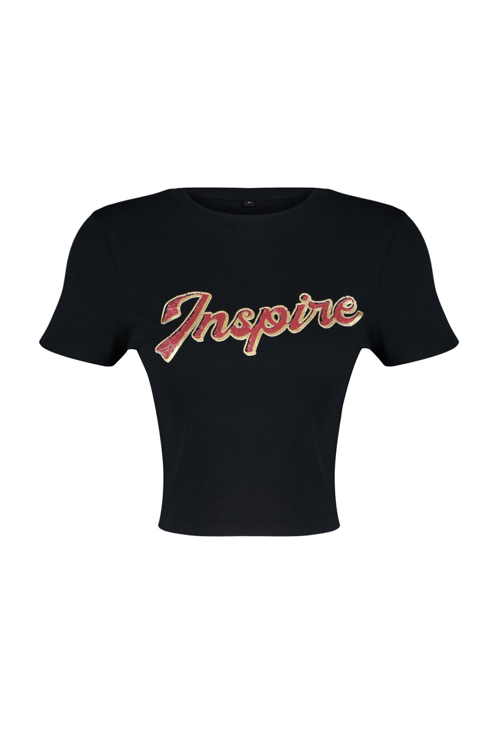 TRENDYOLMILLA Siyah %100 Pamuk Slogan Bask?l? Vucuda Oturan Crop Orme T-Shirt TWOSS24TS00213 фото 7