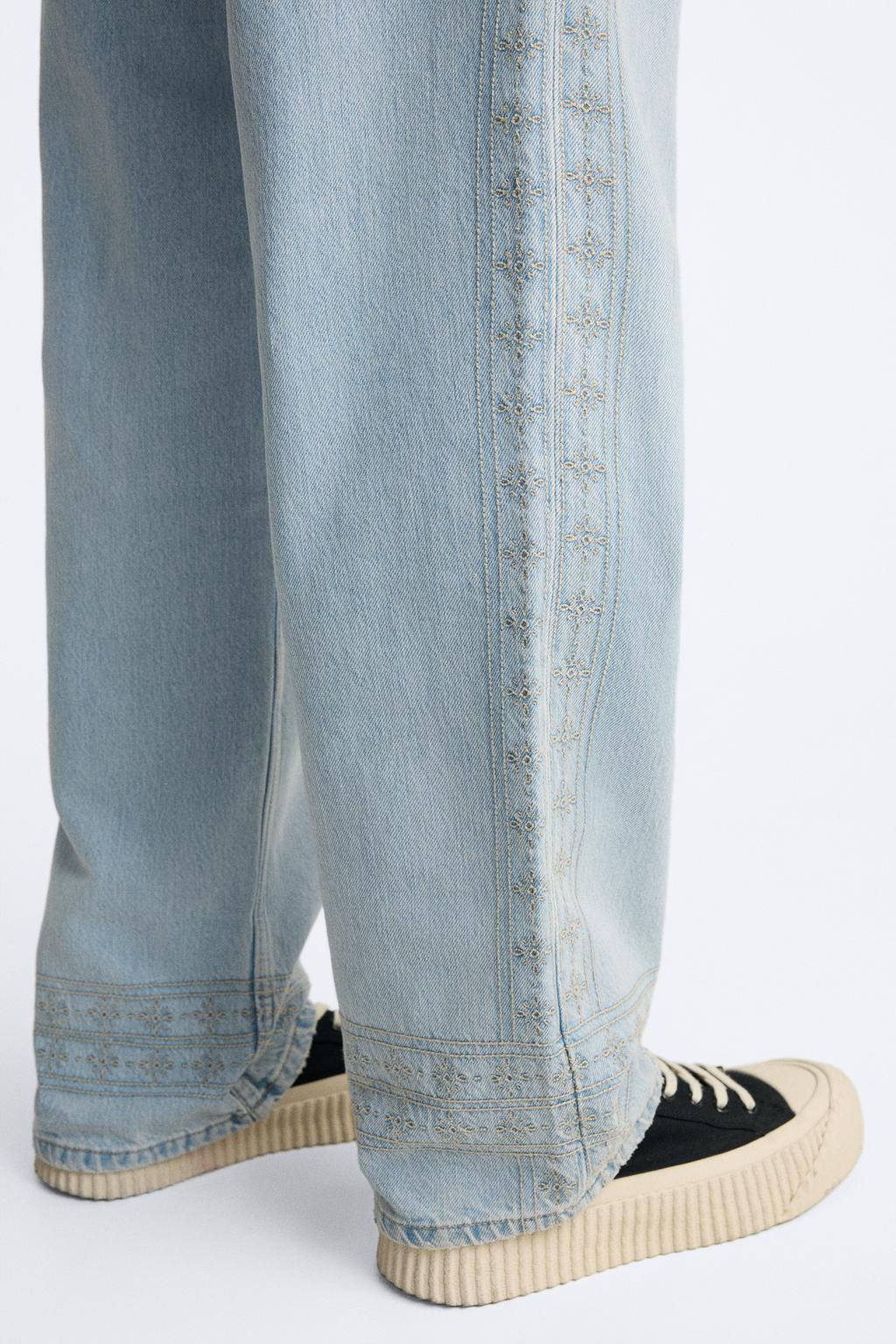 EMBROIDERED JEANS - LIMITED EDITION - Zara фото 5