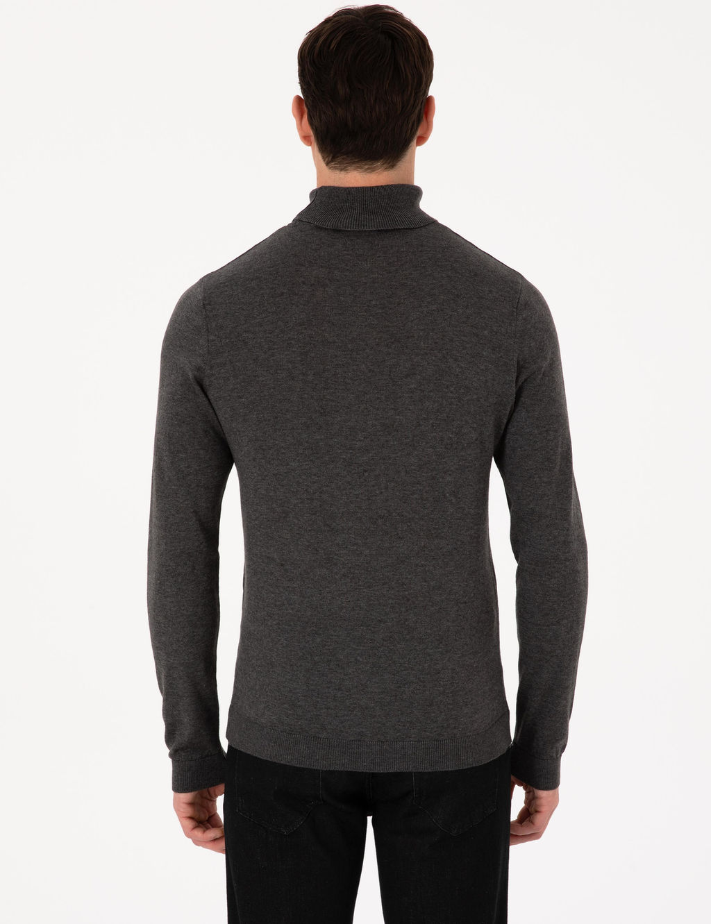 F_me Slim Fit Pamuk Kar___ml_ Bal_k__ Yaka Basic Triko Kazak