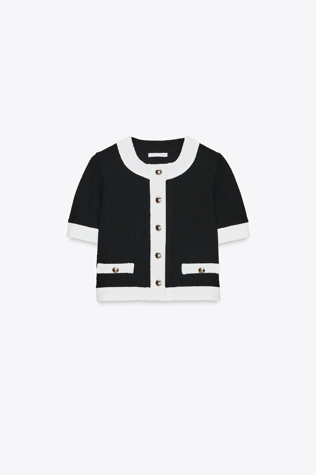 CONTRAST BOUCL_ JACKET