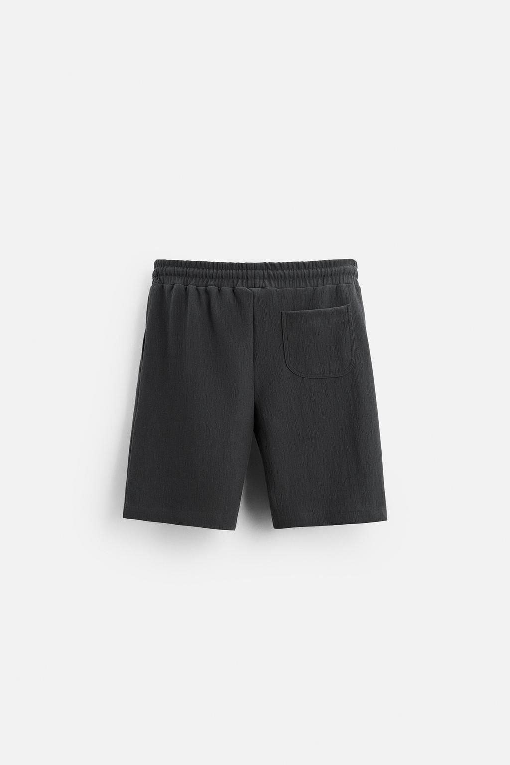 TEXTURED JOGGER BERMUDA SHORTS - Zara фото 32
