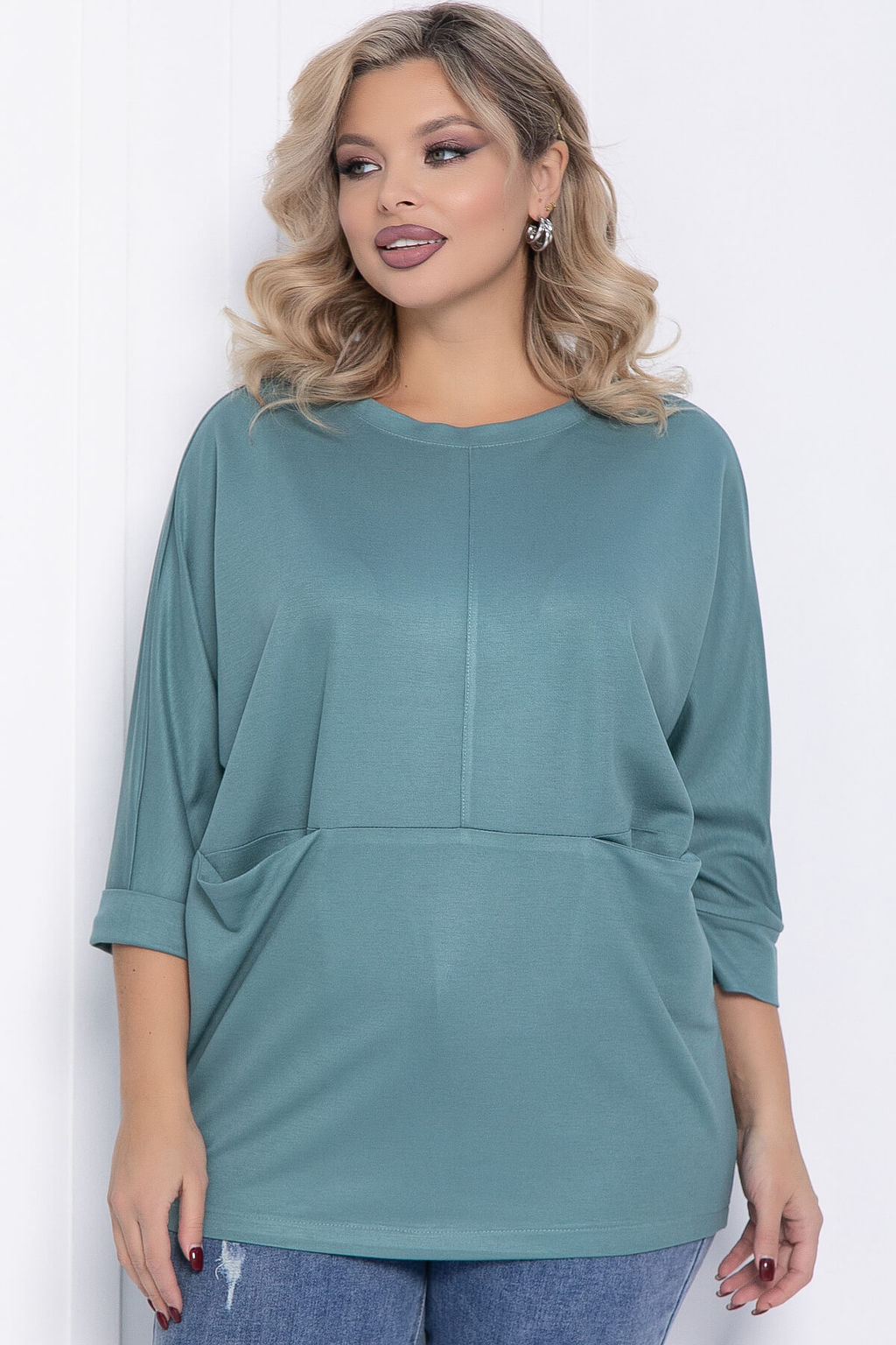 Блуза Мэрил (светло-зеленая) Б12360-18 - Lt collection фото 5