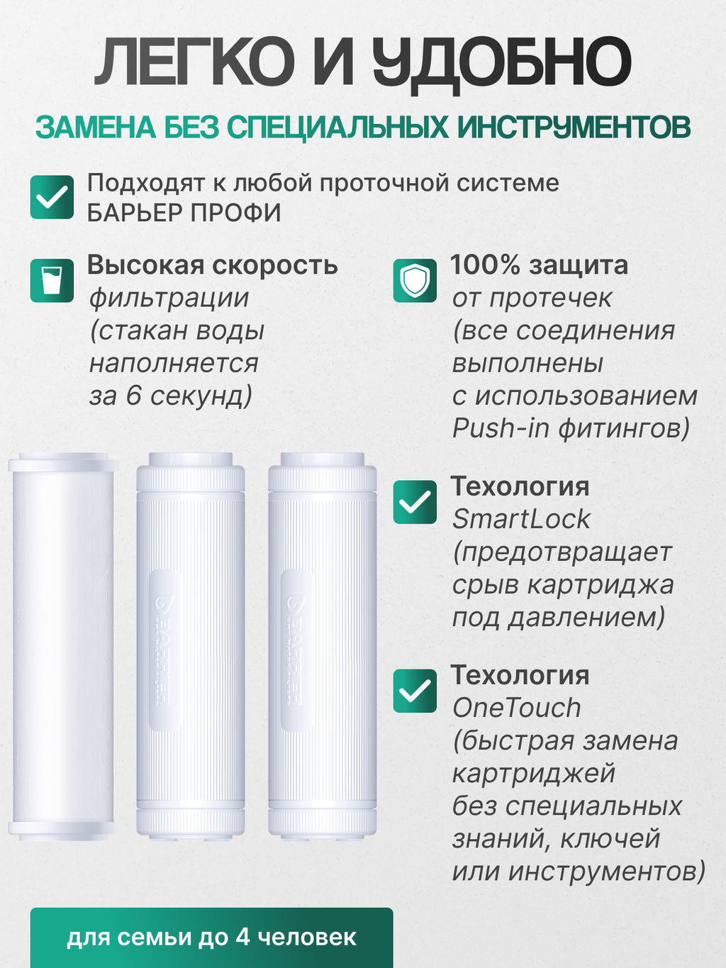 -12% Сменный комплект фильтров ПРОФИ Жесткость Сити, Барьер  фото 4