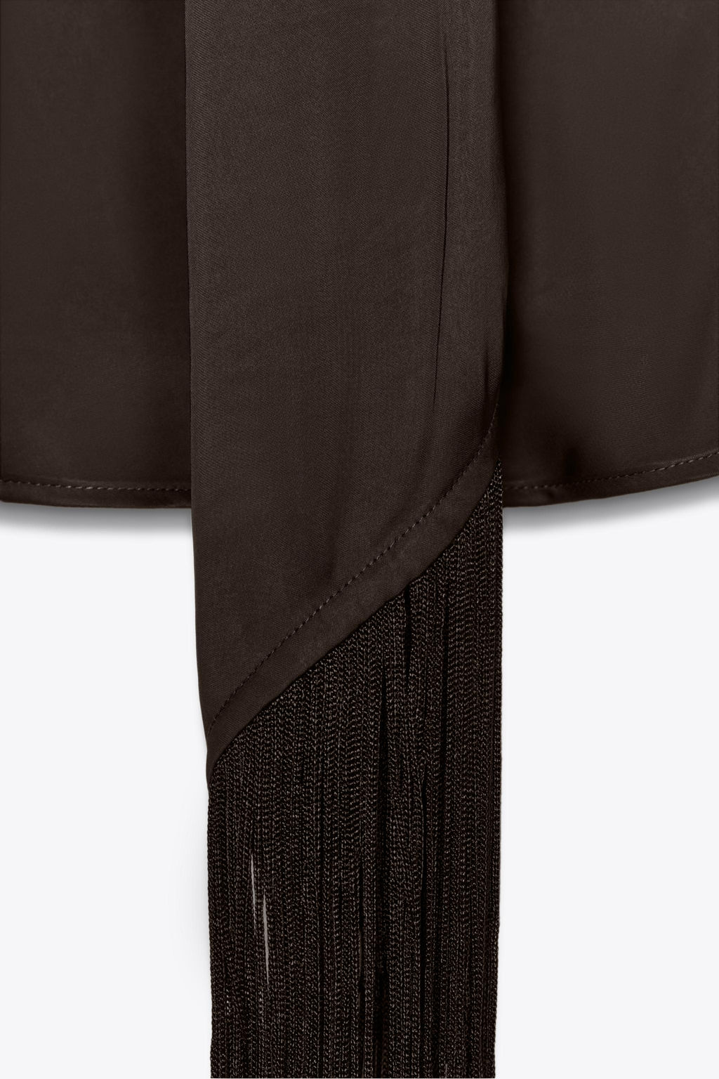 SATIN TOP WITH FRINGING - Zara фото 8