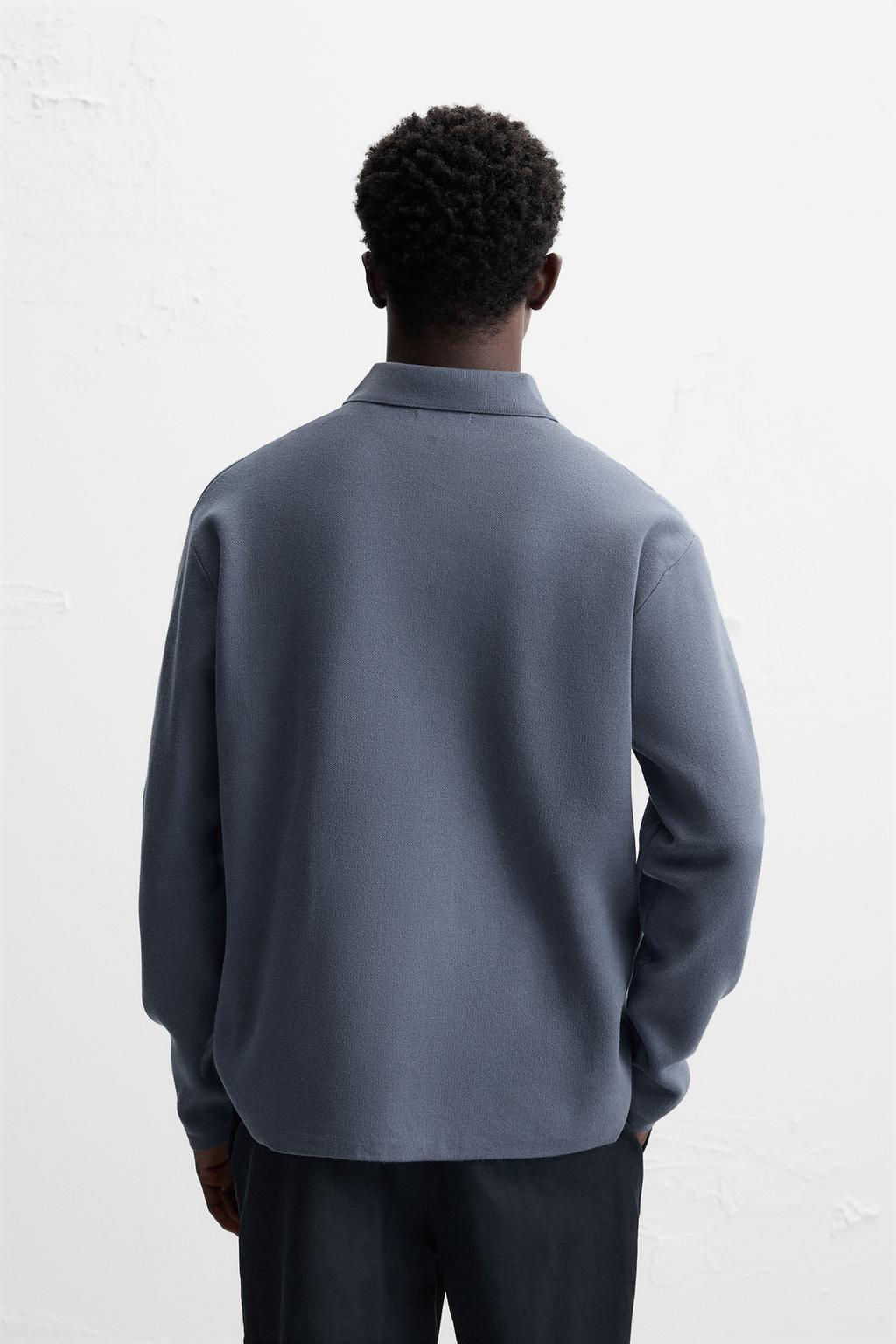 VISCOSE BLEND KNIT POLO SHIRT - Zara фото 43