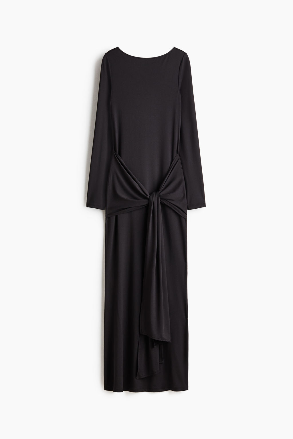 Tie-detail jersey dress