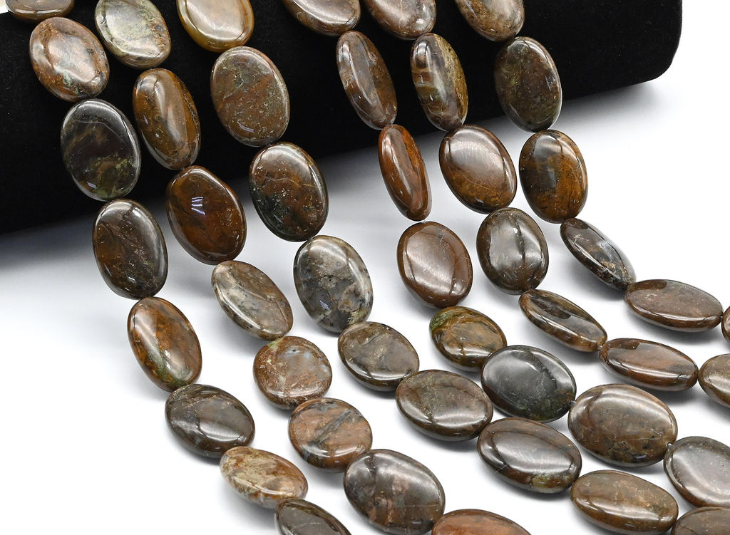 Бусины из агата дендритового овал 17*20мм, 40см, 16 бусин Радуга камня