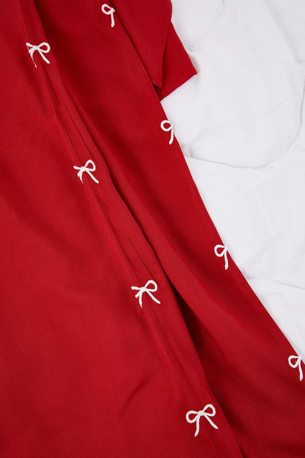 Pembe Kurdele/Fiyonk Nak?s Detayl? Viskon Dokuma Pijama Tak?m? THMAW26PT00089 - Trendyolmilla фото 15