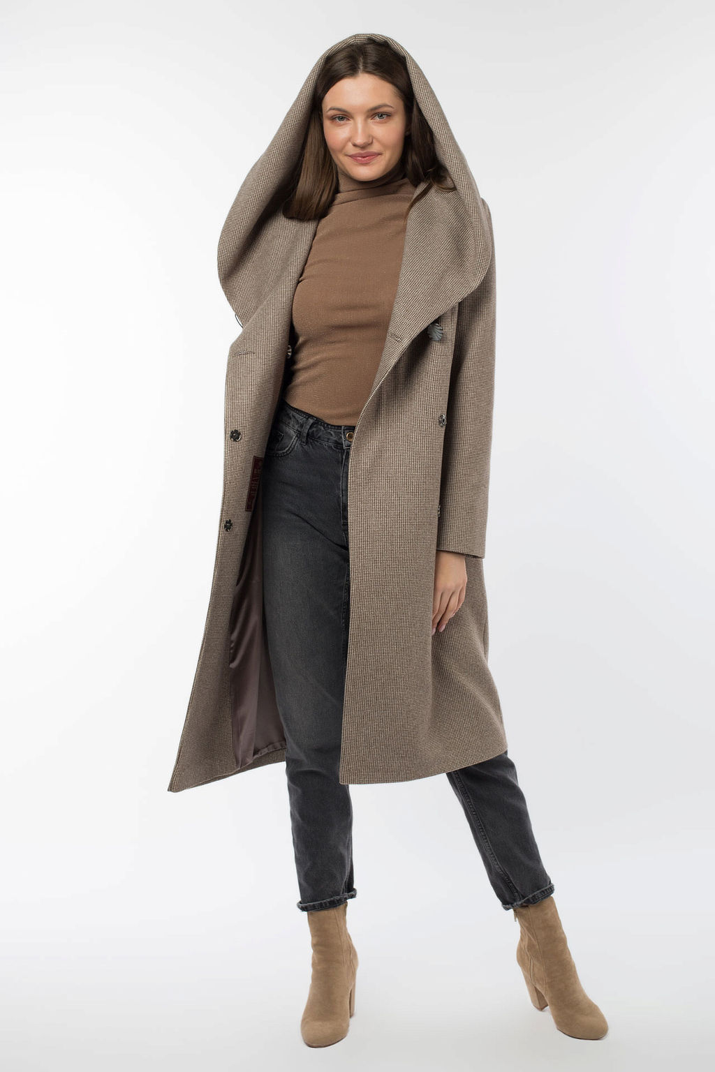 Пальто женское демисезонное (пояс) - El podio фото 9