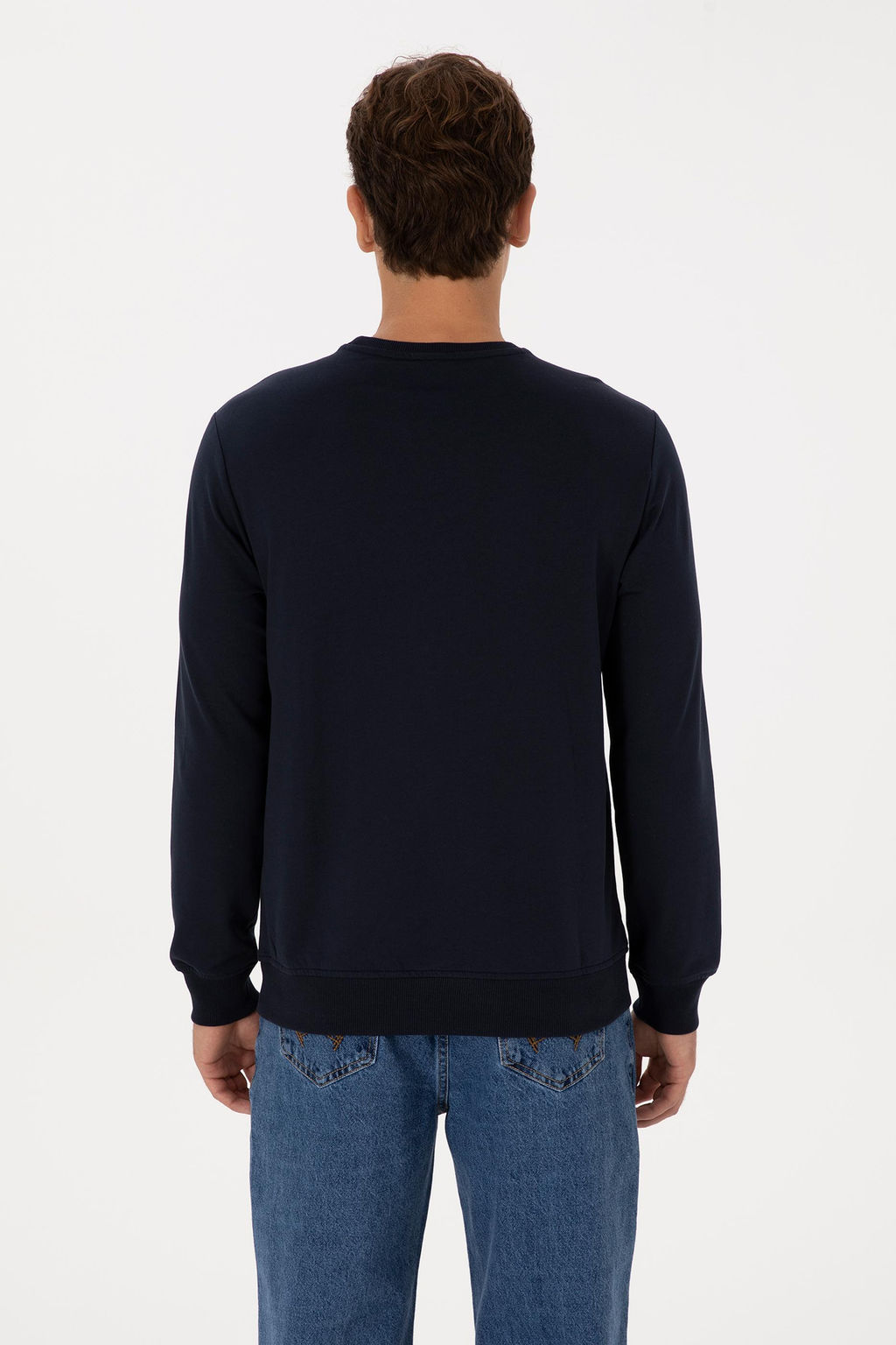 Erkek Lacivert Basic Sweatshirt - U.s. polo assn фото 5