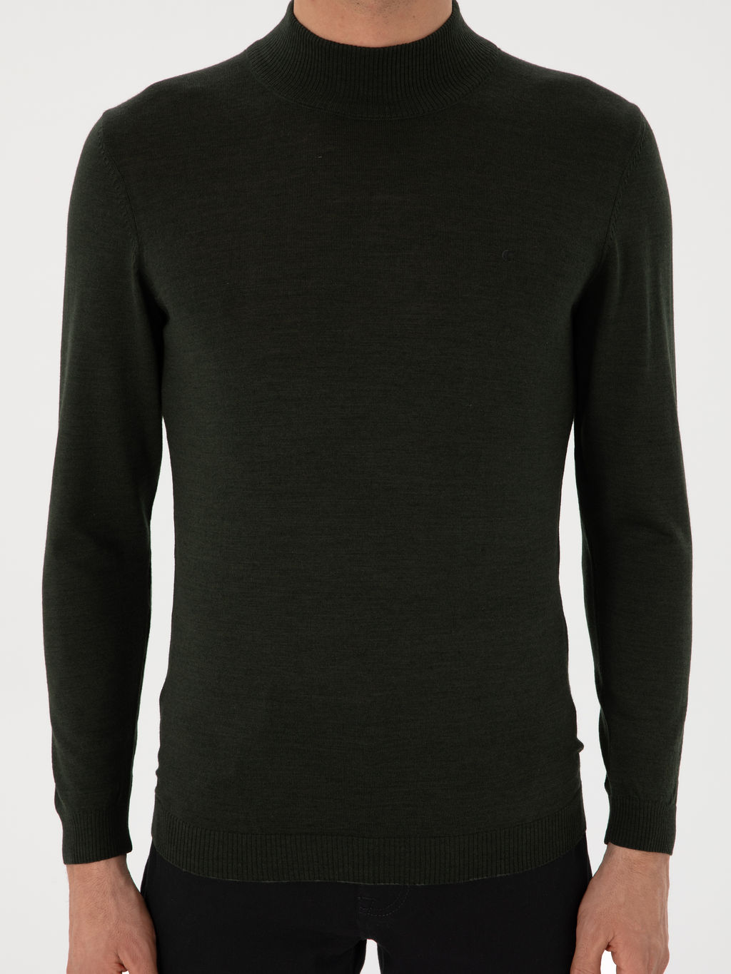 Haki Slim Fit Basic Kazak - Cacharel фото 6