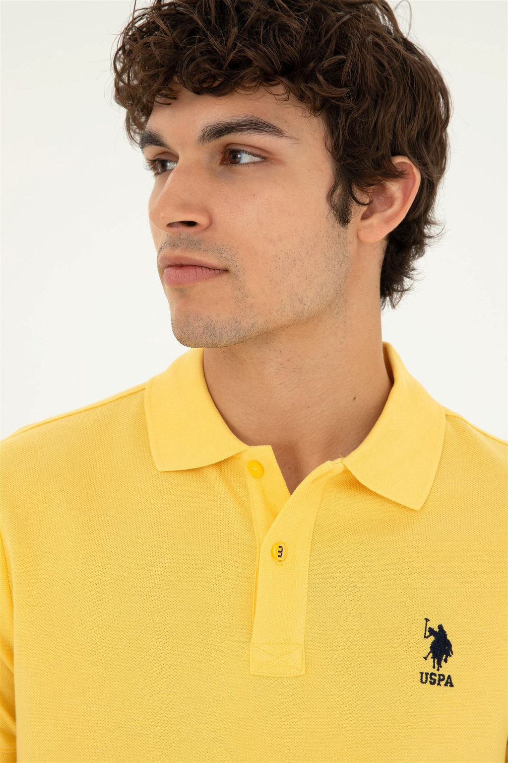 U. S. Polo Assn / Мужская желтая базовая футболка - U.s. polo assn фото 2