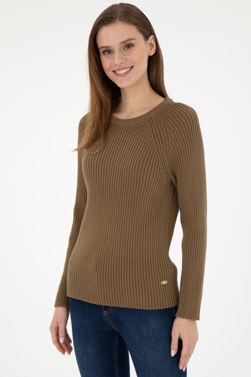 Женский свитер цвета хаки Неожиданная скидка в корзине - U.s. polo assn фото 3