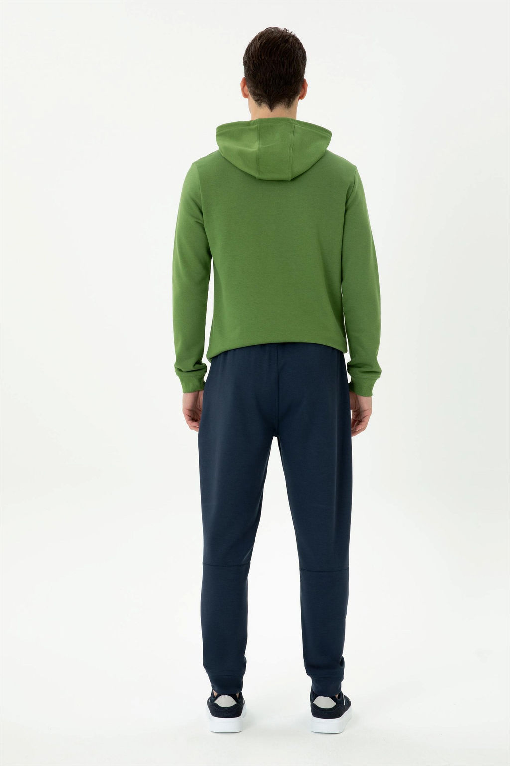 U. S. Polo Assn Мужской вязаный кардиган антрацитового меланжевого цвета с капюшоном - U.s. polo assn фото 4