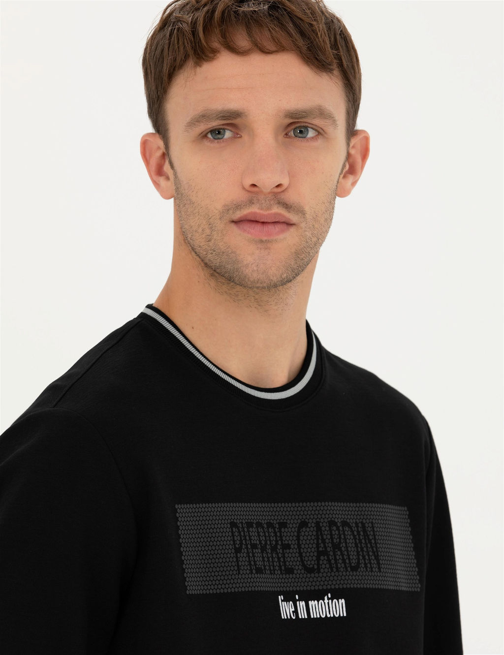 Siyah Regular Fit Bisiklet Yaka Sweatshirt - Pierre cardin фото 2