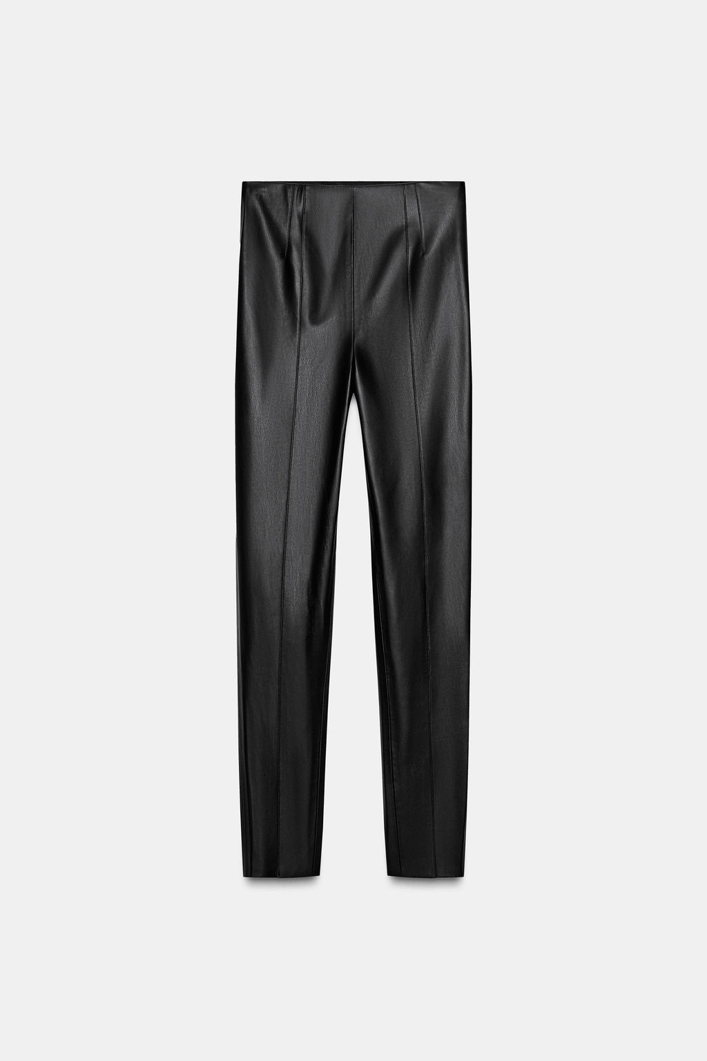 HIGH-WAIST FAUX LEATHER LEGGINGS - Zara фото 6