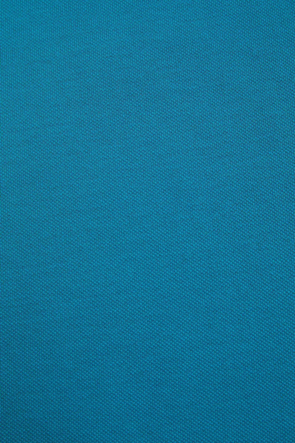 Erkek Slim Fit Polo Yaka Petrol Basic Ti__rt