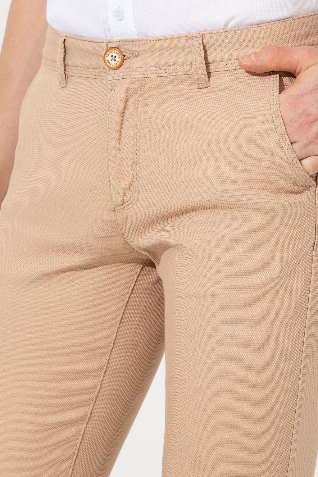 U. S. Polo Assn Мужские брюки песочного цвета из парусины - U.s. polo assn фото 6