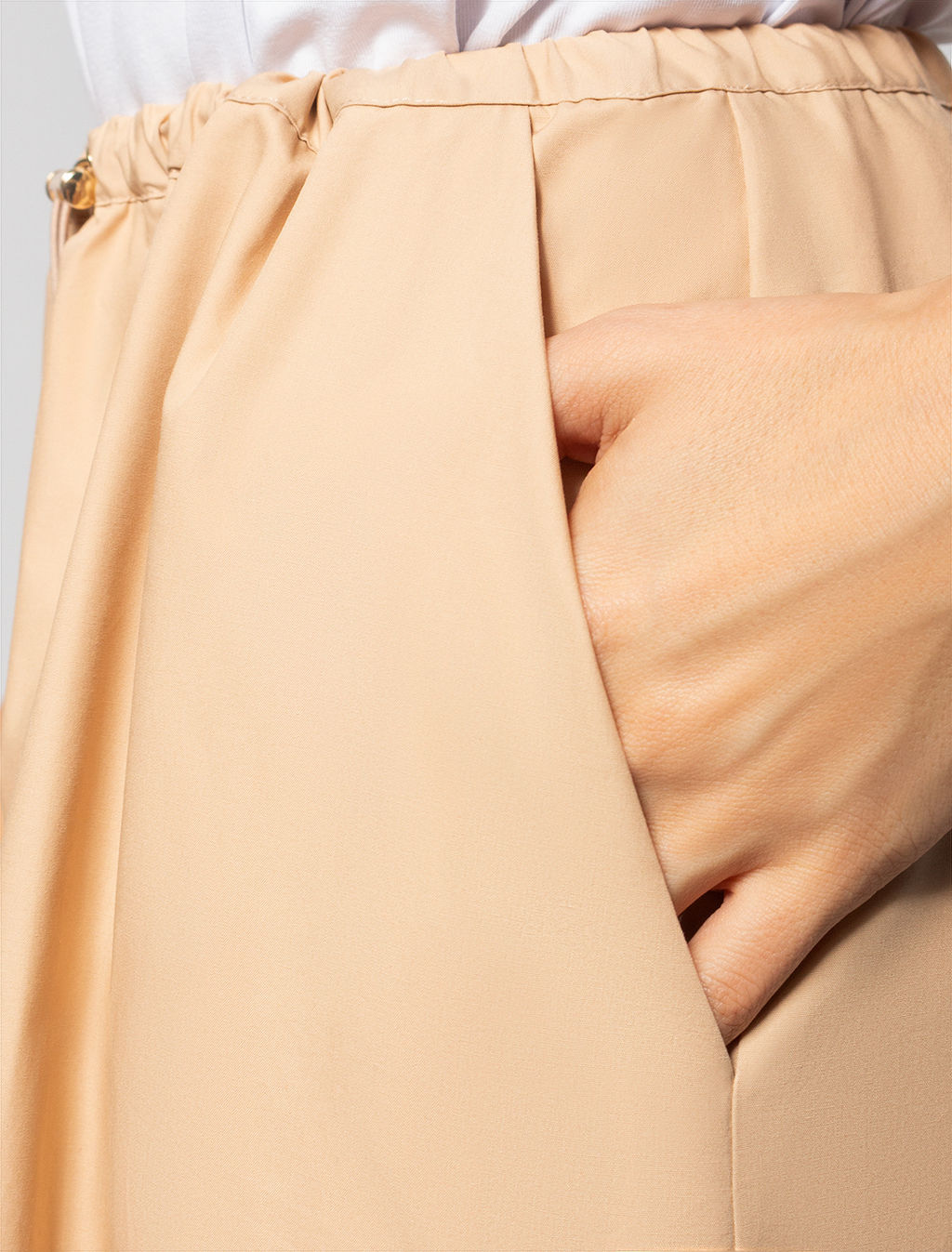 VILATTE / Юбка карго с кулисой внизу и резинкой на поясе из плотного поплина  фото 4