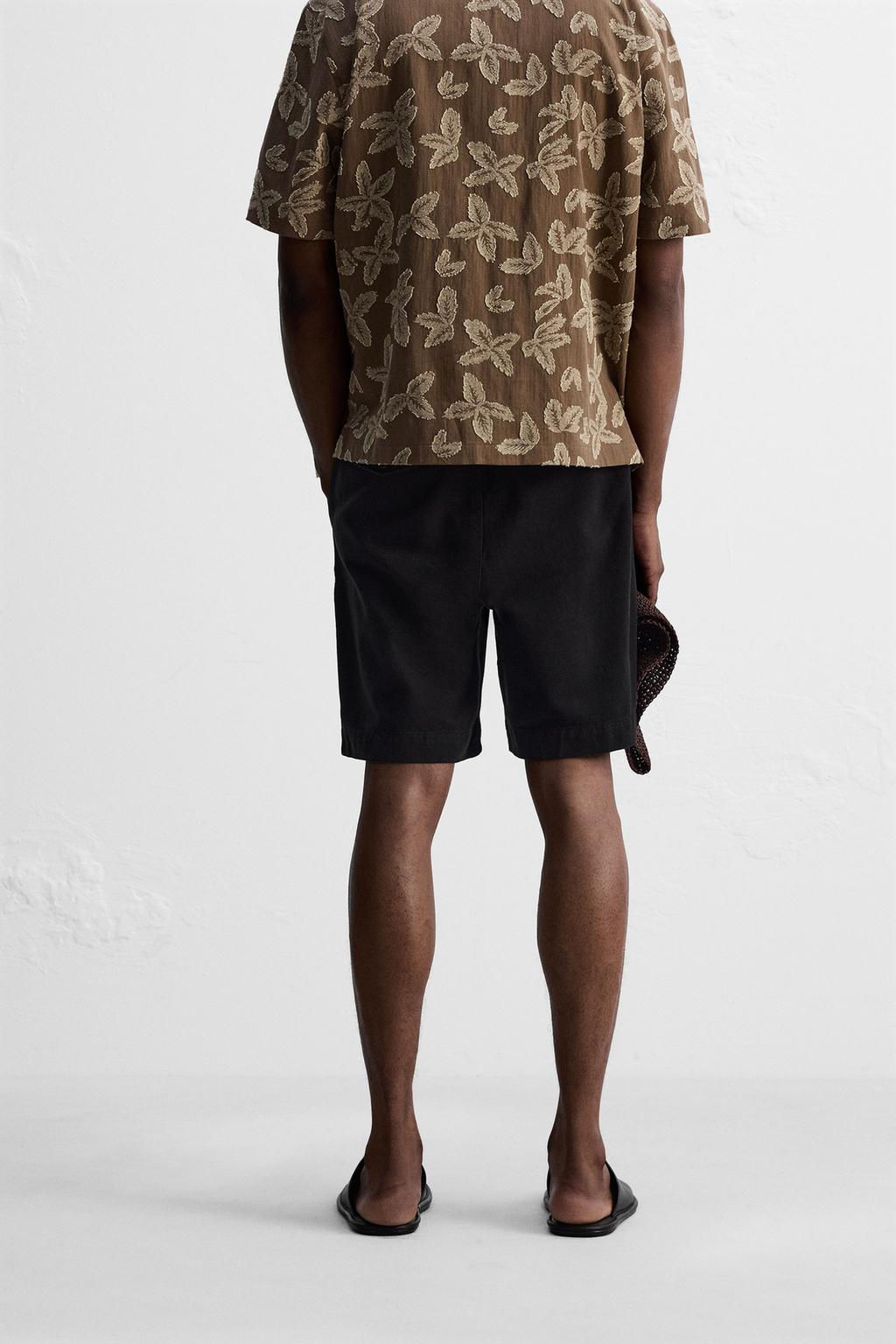 RELAXED FIT BERMUDA SHORTS WITH PLEATS - Zara фото 3
