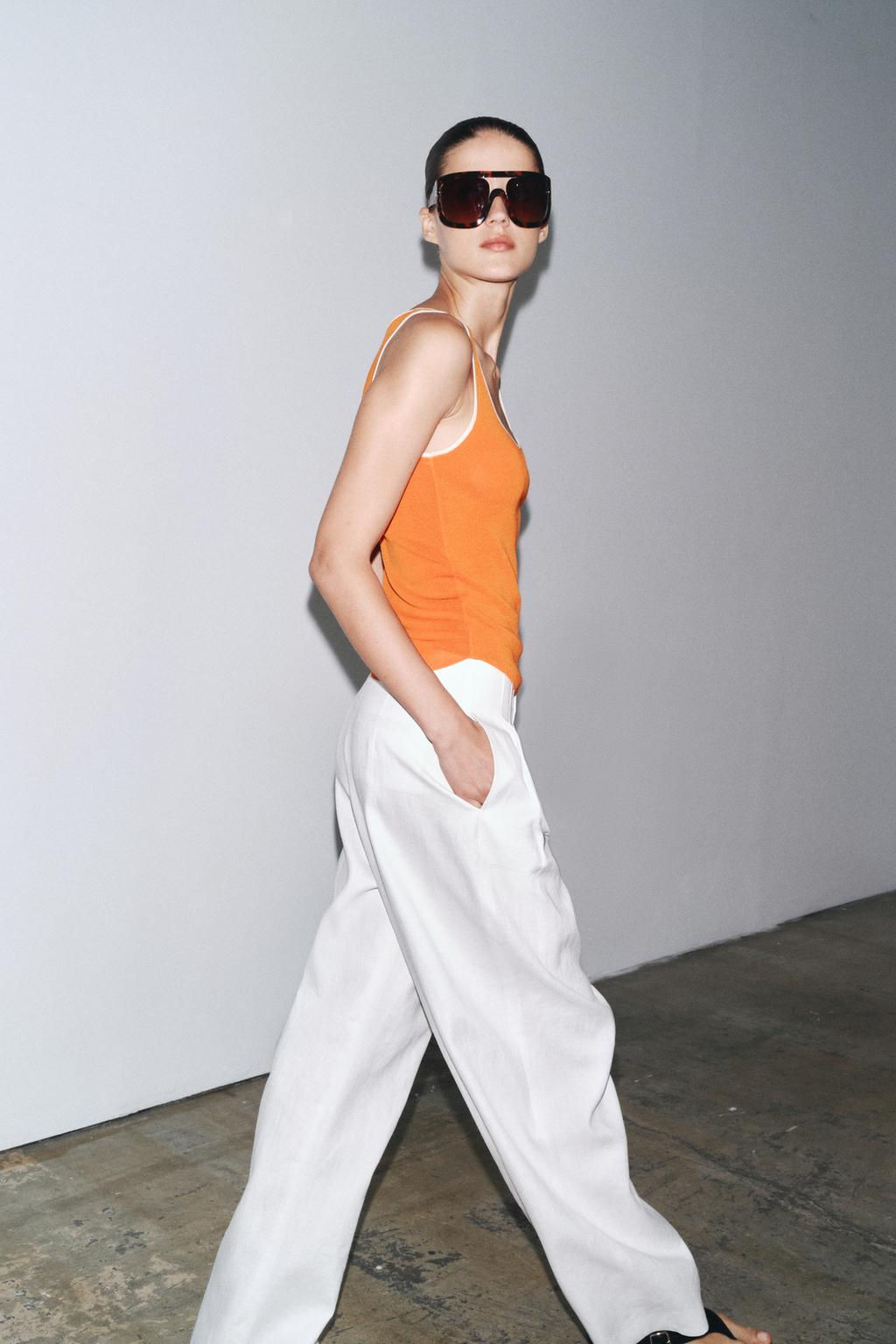 CONTRAST TRIM KNIT TOP - Zara фото 12